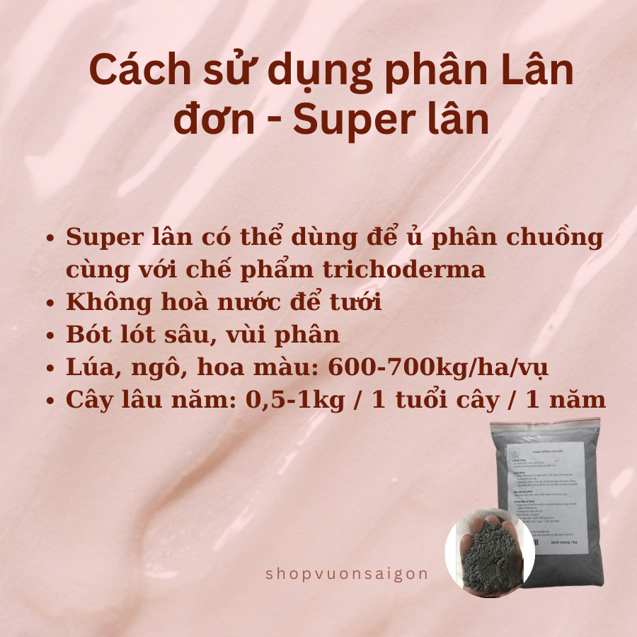 Phân Lân đơn kích rễ cho cây – Supe lân Lâm Thao 3