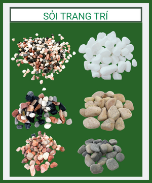 Sỏi trắng bao – Sỏi màu trang trí tiểu cảnh, sân vườn 12kg