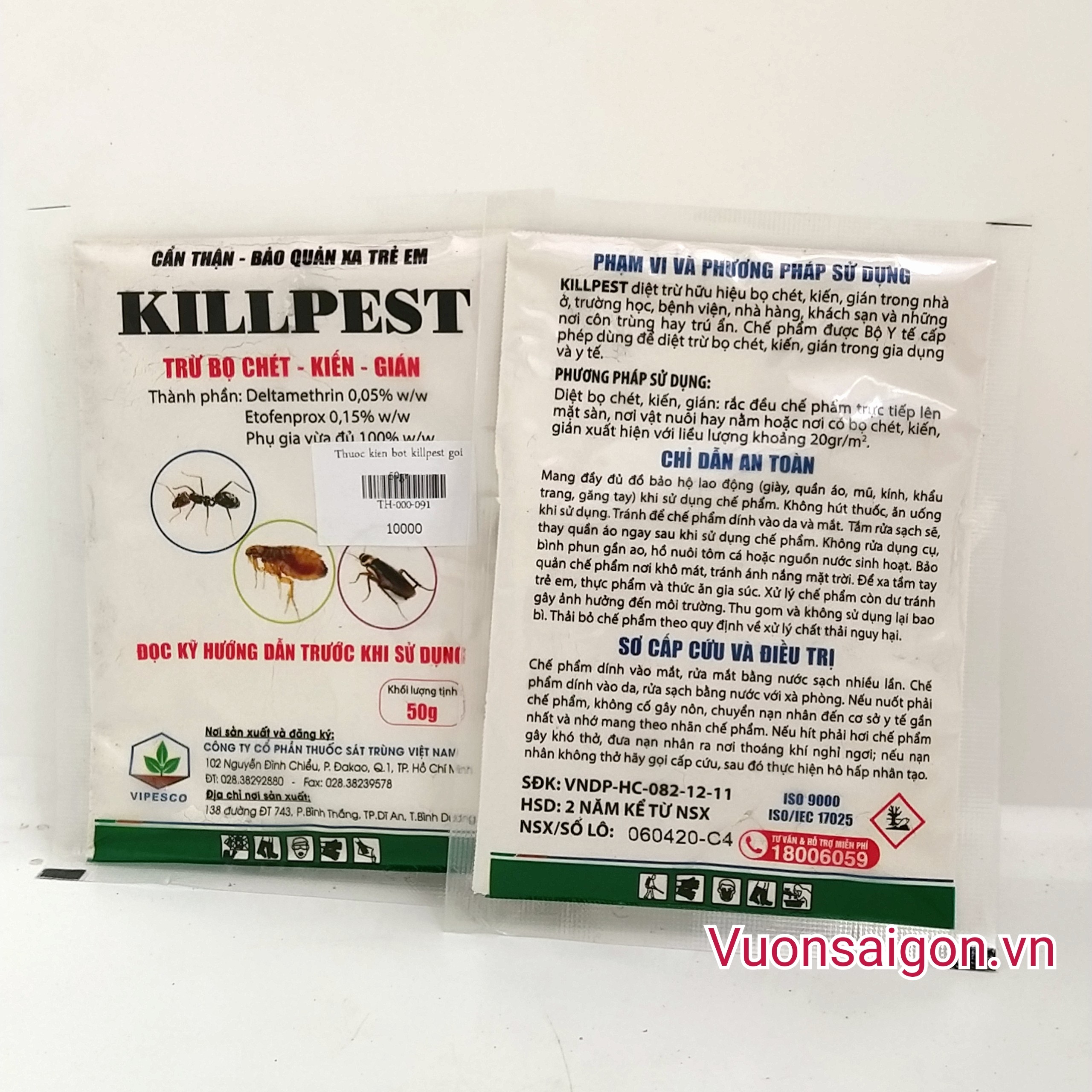 KILLPEST bột trừ bọ chét kill pest VIPESCO 2
