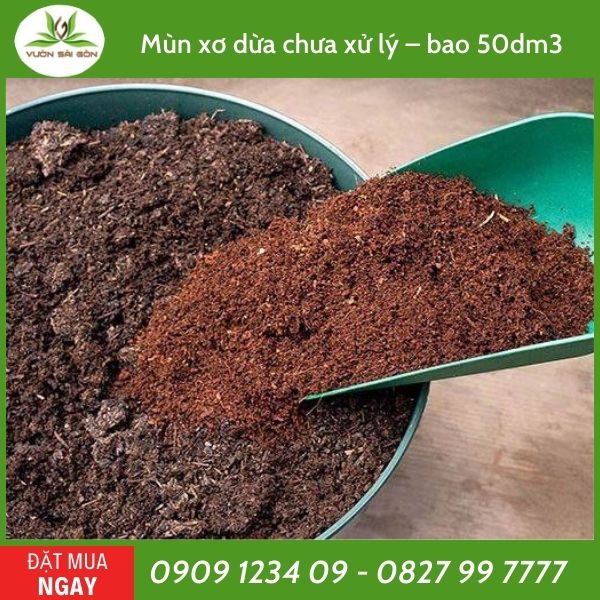 Mùn xơ dừa chưa xử lý – bao 50dm3 3