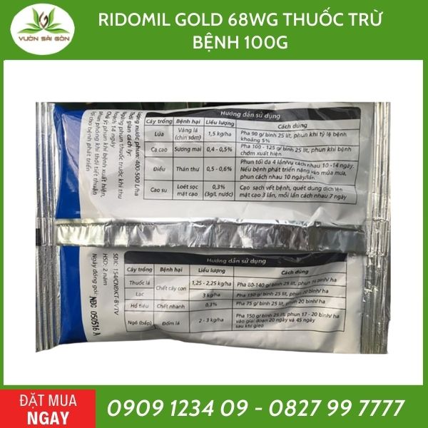 RIDOMIL GOLD 68WG Thuốc trừ bệnh 100g 2