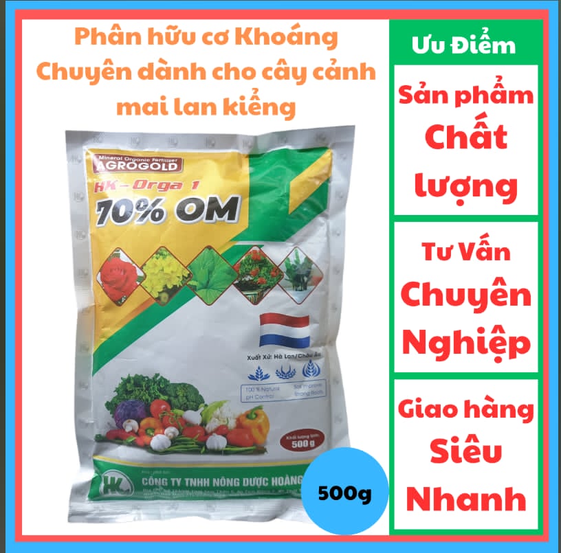 Phân hữu cơ Khoáng HK- ORG 1KG / Chuyên dành cho cây cảnh mai lan kiểng