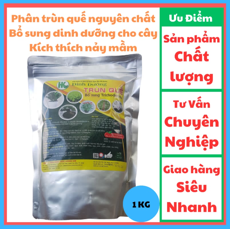 Phân trùn quế nguyên chất 1kg / Bổ sung dinh dưỡng cho cây / Kích thích nảy mầm, mập cọng, dày lá, xanh lá