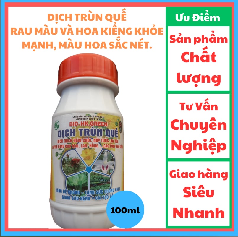 DỊCH TRÙN QUẾ Bio100ml - RAU MÀU VÀ HOA KIỂNG. KHỎE MẠNH, MÀU HOA SẮC NÉT.