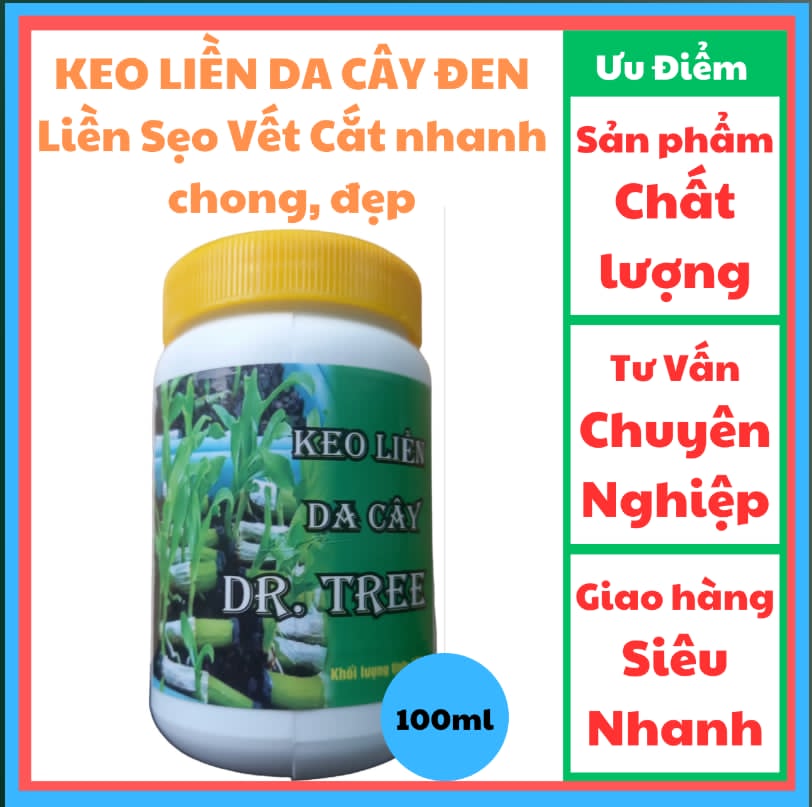KEO LIỀN DA CÂY DR.TREE HOÀNG KIM/ KÈO LIỀN SẸO/KEO LIỀN DA CÂY/KEO ĐEN(100G)/ Liền Sẹo Vết Cắt nhanh chong, đẹp