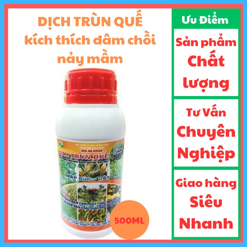PHÂN BÓN LÁ DINH DƯỠNG TRÙN QUẾ BIO-HK.GREEN. CHAI 500ml/ Mập búp, dày lá, kích thích đâm chồi nảy tược