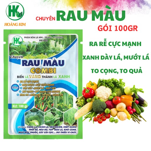 CHUYÊN DƯỠNG RAU MÀU-ĐẦY ĐỦ COMBI GÓI 100G, RA RỄ CỰC MẠNH, XANH DÀY LÁ, TO CỌNG, TO QUẢ, NẶNG KÝ