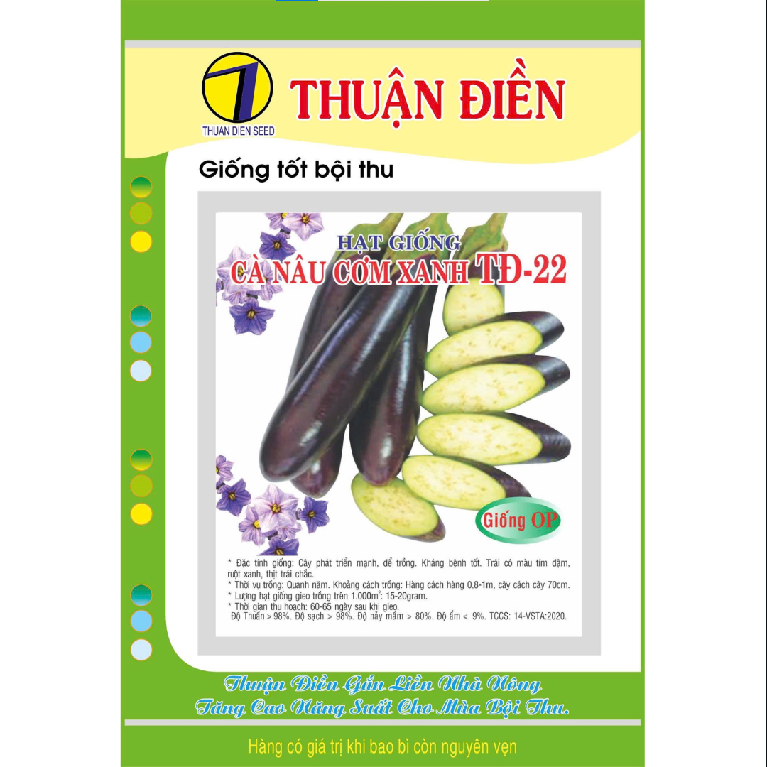 Hạt Giống Cà Nâu Cơm Xanh Thuận Điền 22