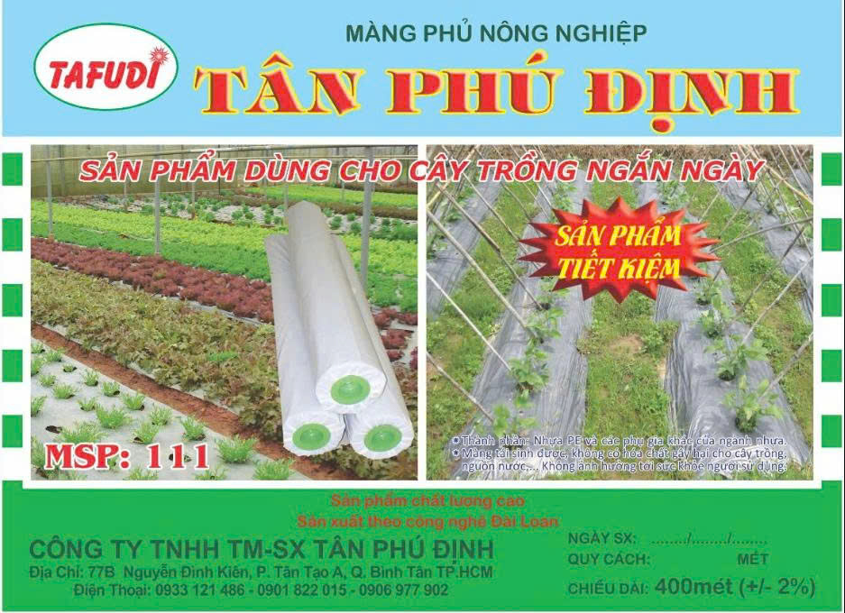 Màng phủ nông nghiệp đô dày 12 micron. ( Tân Phú Định )