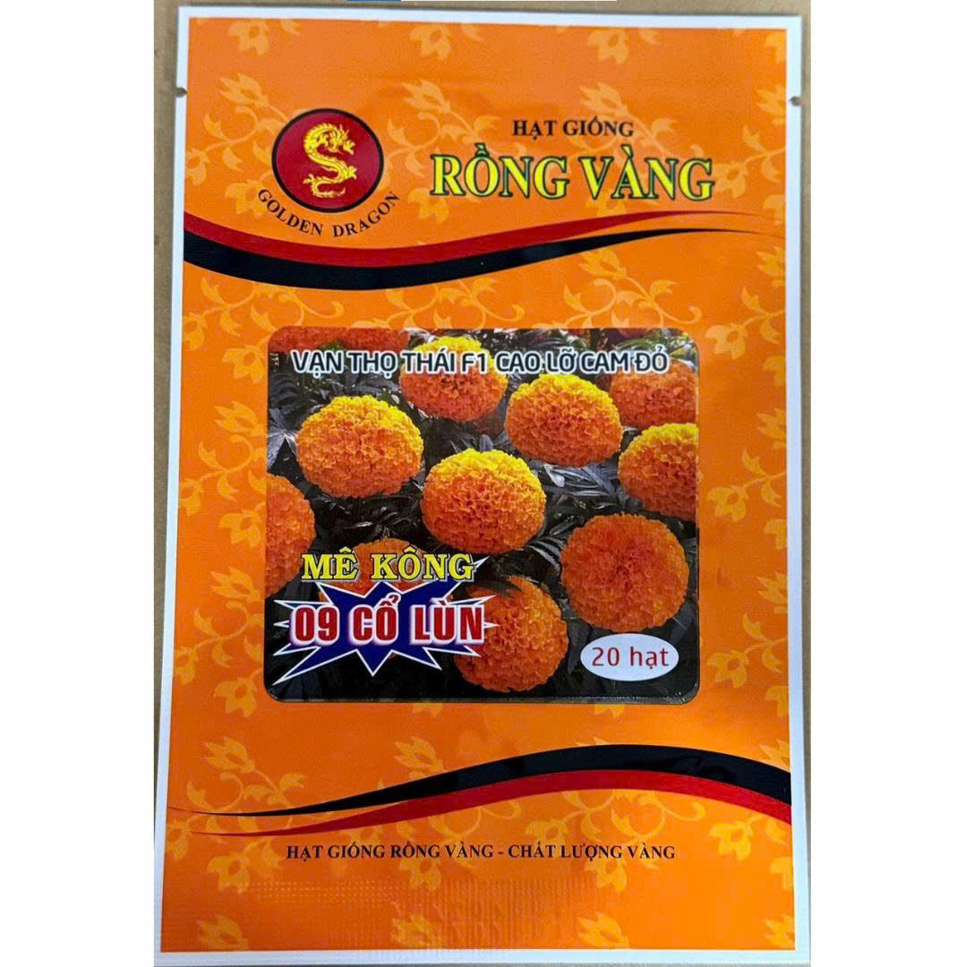 Hoa Vạn Thọ Cam Đỏ Rồng Vàng 09