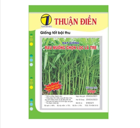 HẠT GIỐNG RAU MUỐNG CHỌN LỌC LÁ TRE ( LÁ DÀI ) THUẬN ĐIỀN