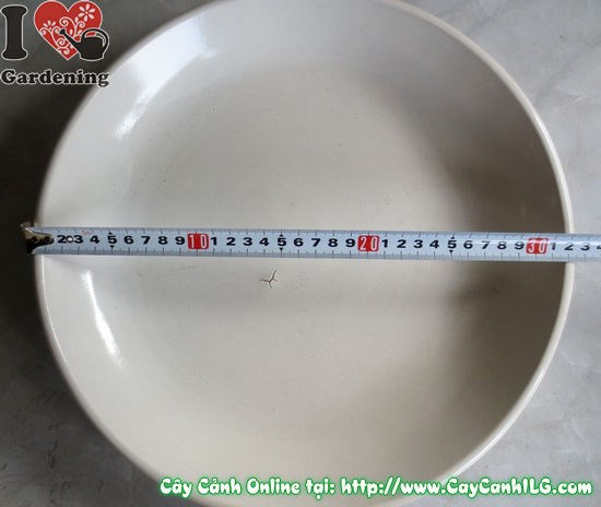 Dĩa Lót Men Trắng Tròn (Rộng: 32cm – Ms: 05035)