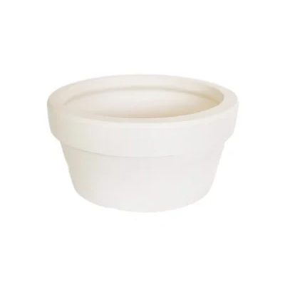 Chậu đất nung trắng 17×9