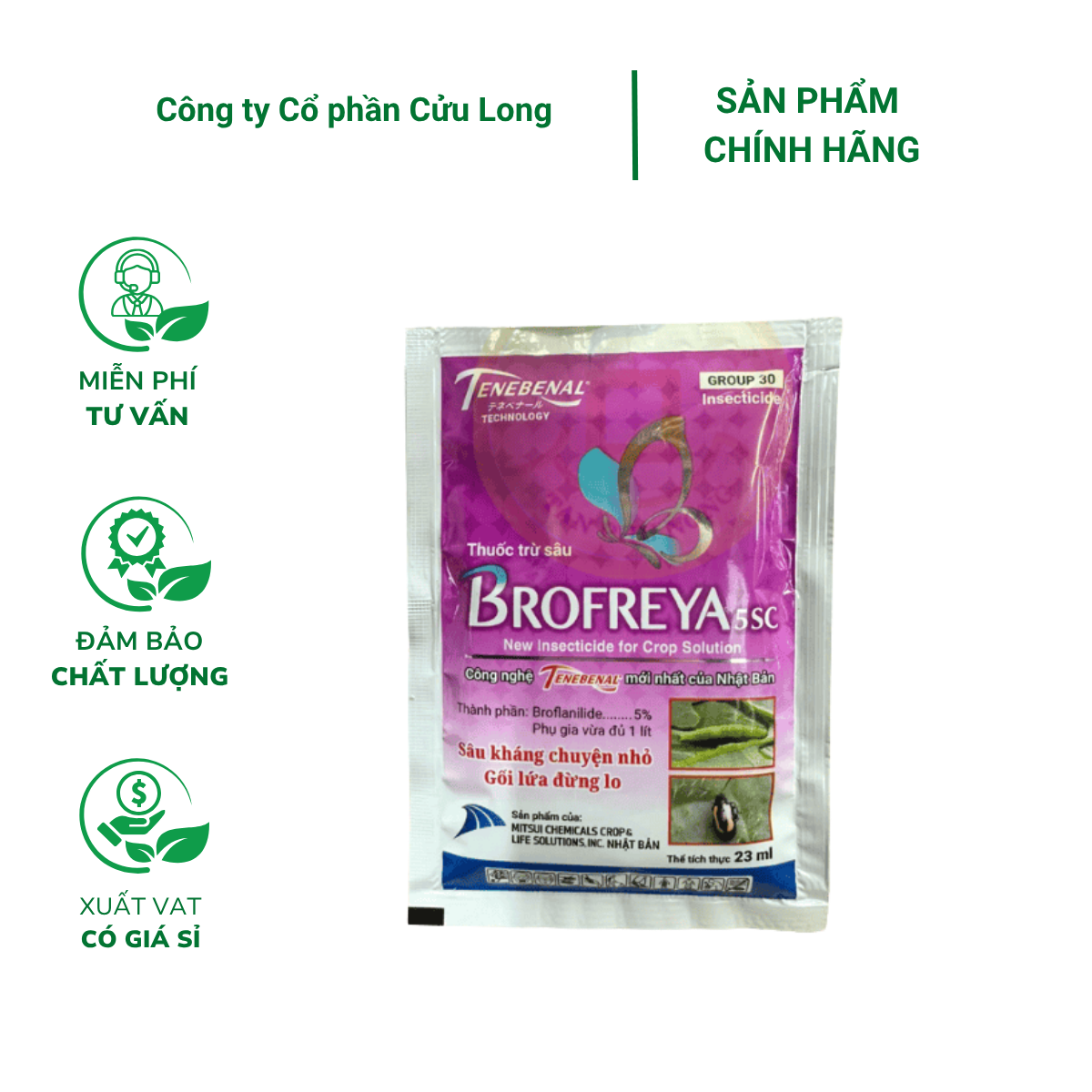 Thuốc trừ sâu BROFREYA 5SC - Gói 23ml