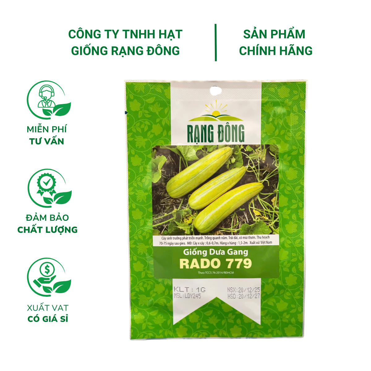 Hạt giống Dưa Gang RADO 779 - Gói 2 gram