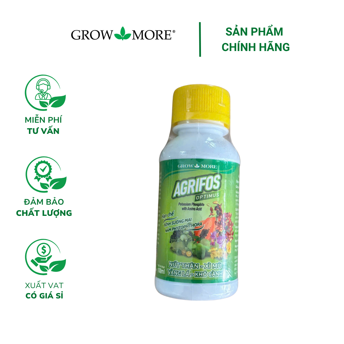 Phân bón lá GROWMORE AGRIFOS OPTIMUS - Chai 100ml