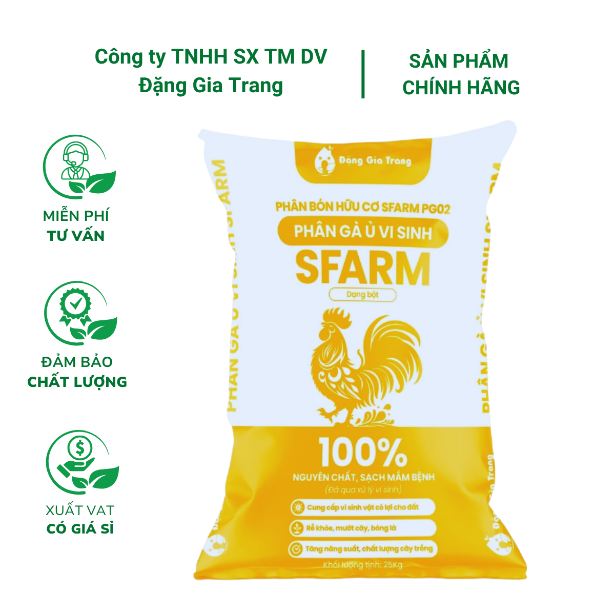 Phân gà bột SFARM - Phân gà dạng bột, hữu cơ, tăng sức đề kháng cho cây