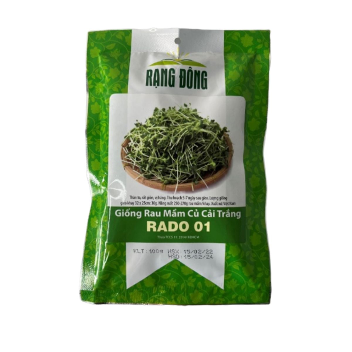 Hạt giống rau mầm củ cải trắng RADO 01 - Gói 1kg