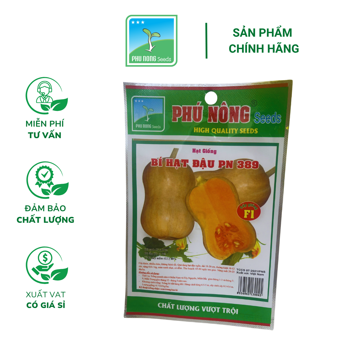 Hạt giống Bí hạt đậu PN 389 (F1)