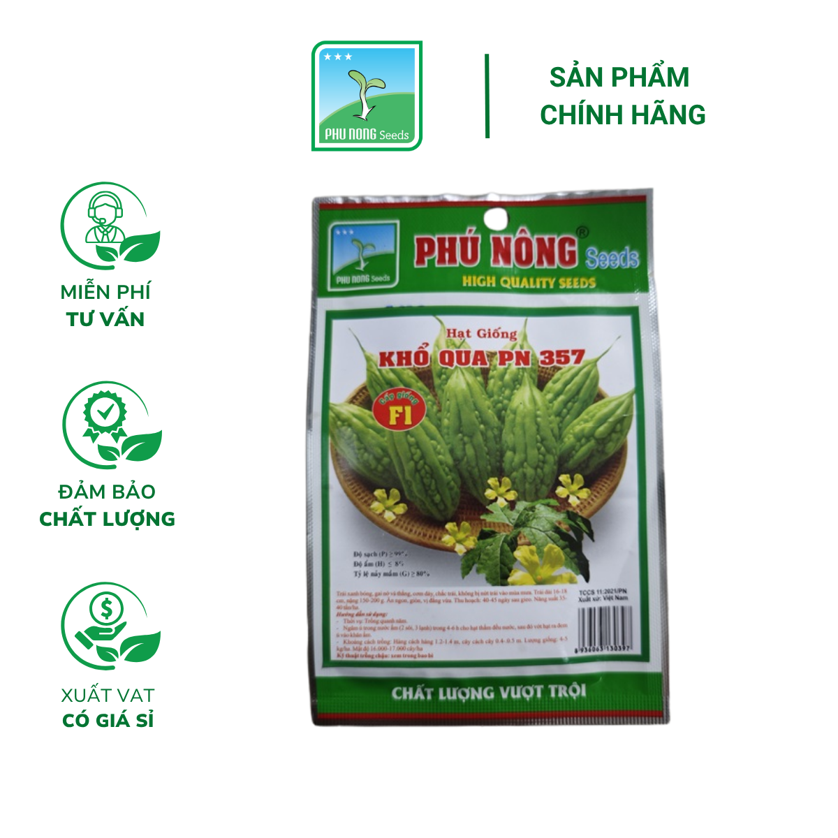 Hạt giống Khổ qua F1 PN 357 - Gói 2 gram