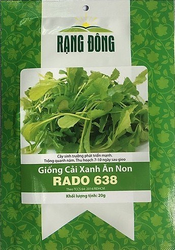 Hạt giống Cải xanh ăn non RADO 638 - Gói 20 gram