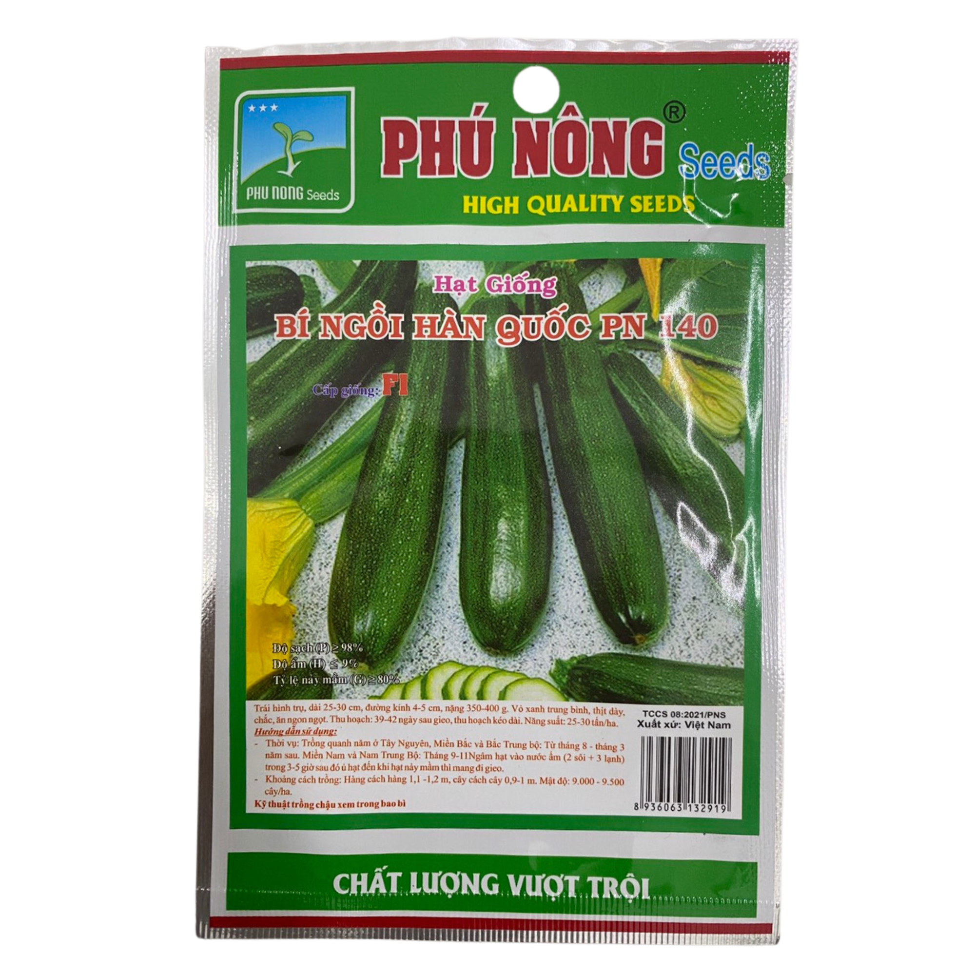Hạt giống Bí ngồi xanh Hàn Quốc F1 Phú Nông - Gói 1 gr