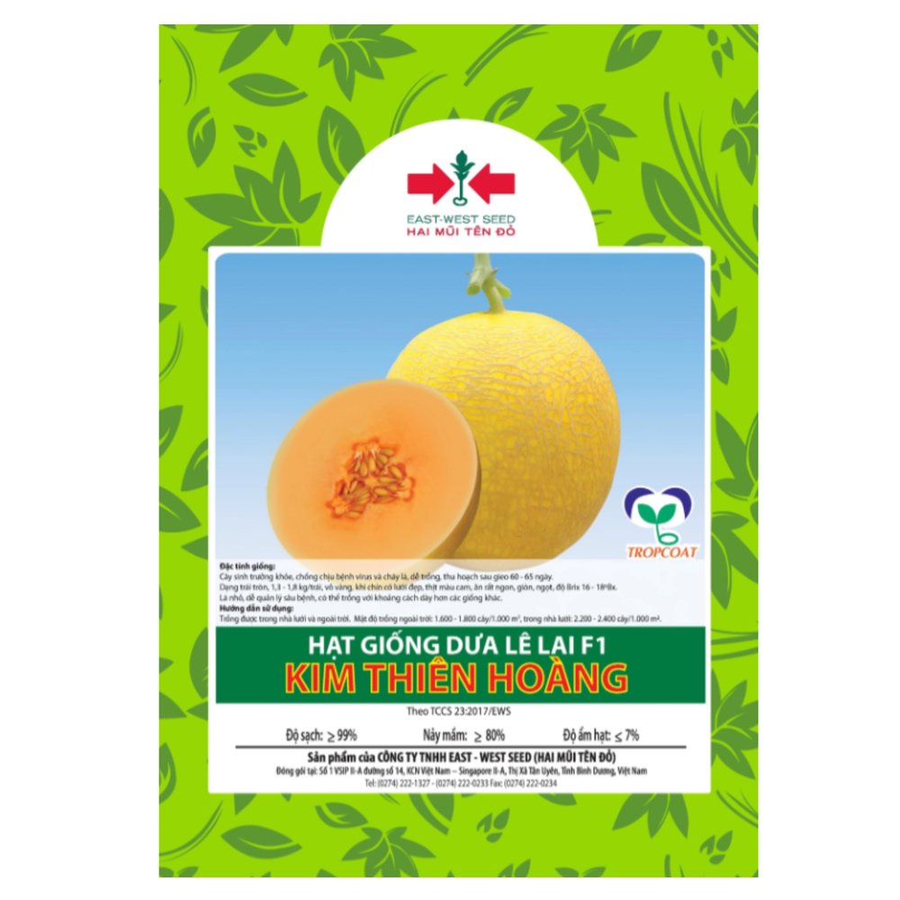 Hạt giống Dưa lê F1 Kim Thiên Hoàng East-West Seed (Hai Mũi Tên Đỏ) - Gói 10 hạt