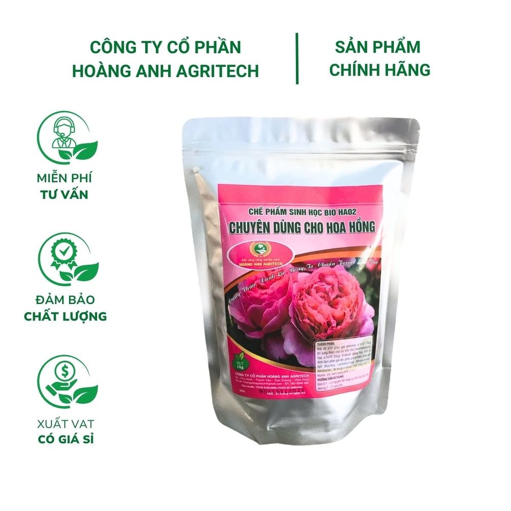 Chế phẩm sinh học chuyên dùng cho hoa hồng (Bio HA 02) hoa mẫu đơn - 1kg