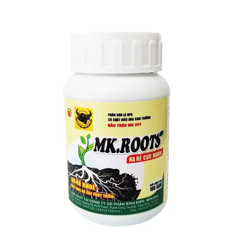 Phân bón lá siêu kích rễ MK . ROOTS Đầu Trâu - Hũ 100 gram