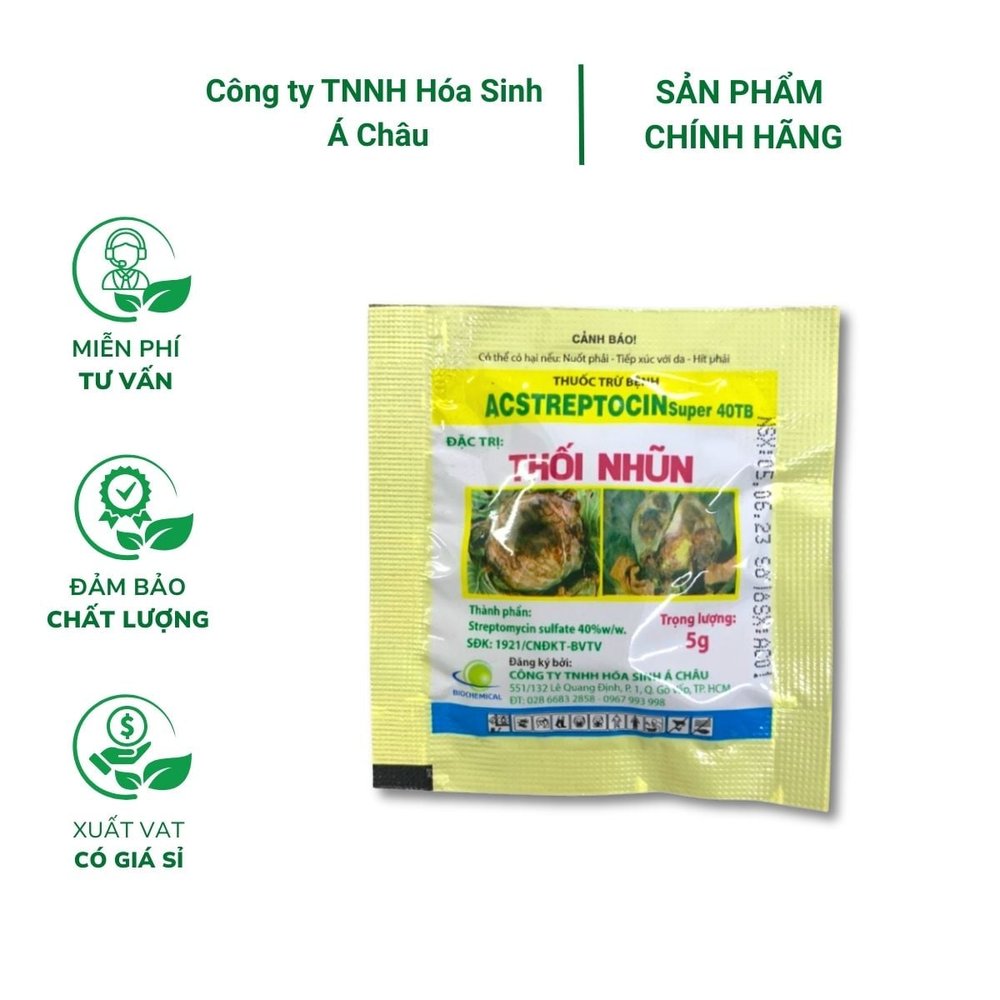 Thuốc viên sủi ACSTREPTOCIN Super 40TB trừ thối nhũn - Gói 5 gram