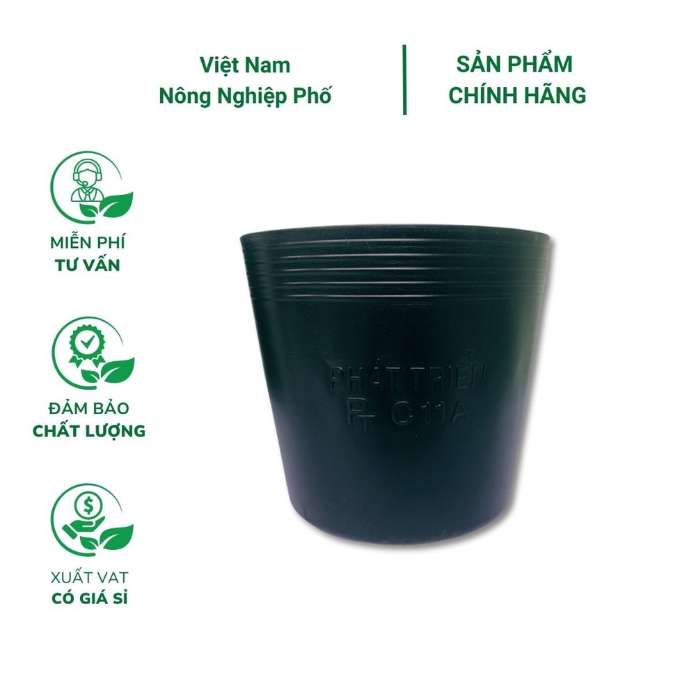 Chậu nhựa ươm cây mềm màu đen - Chậu nhựa PP chịu lực tốt, chịu ẩm, nhiệt cao, bền