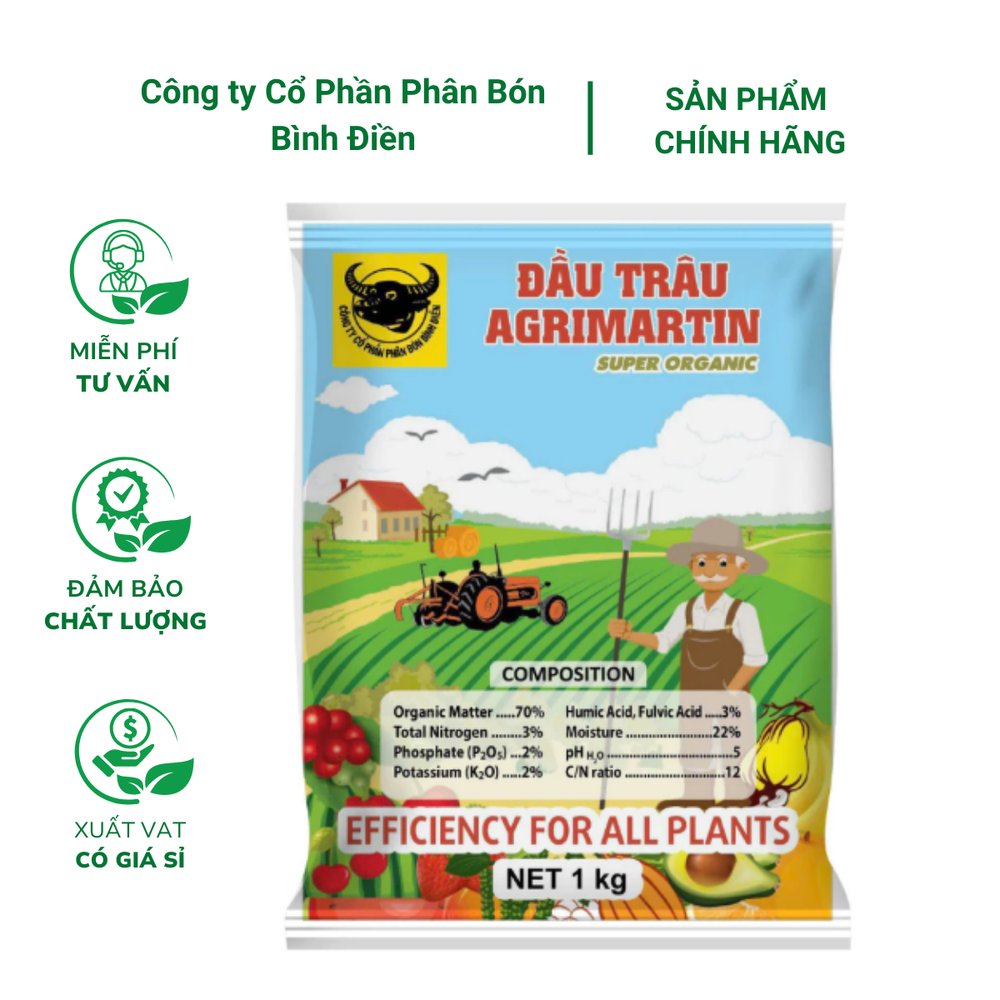 Phân hữu cơ cao cấp AGRIMARTIN - Gói 1kg
