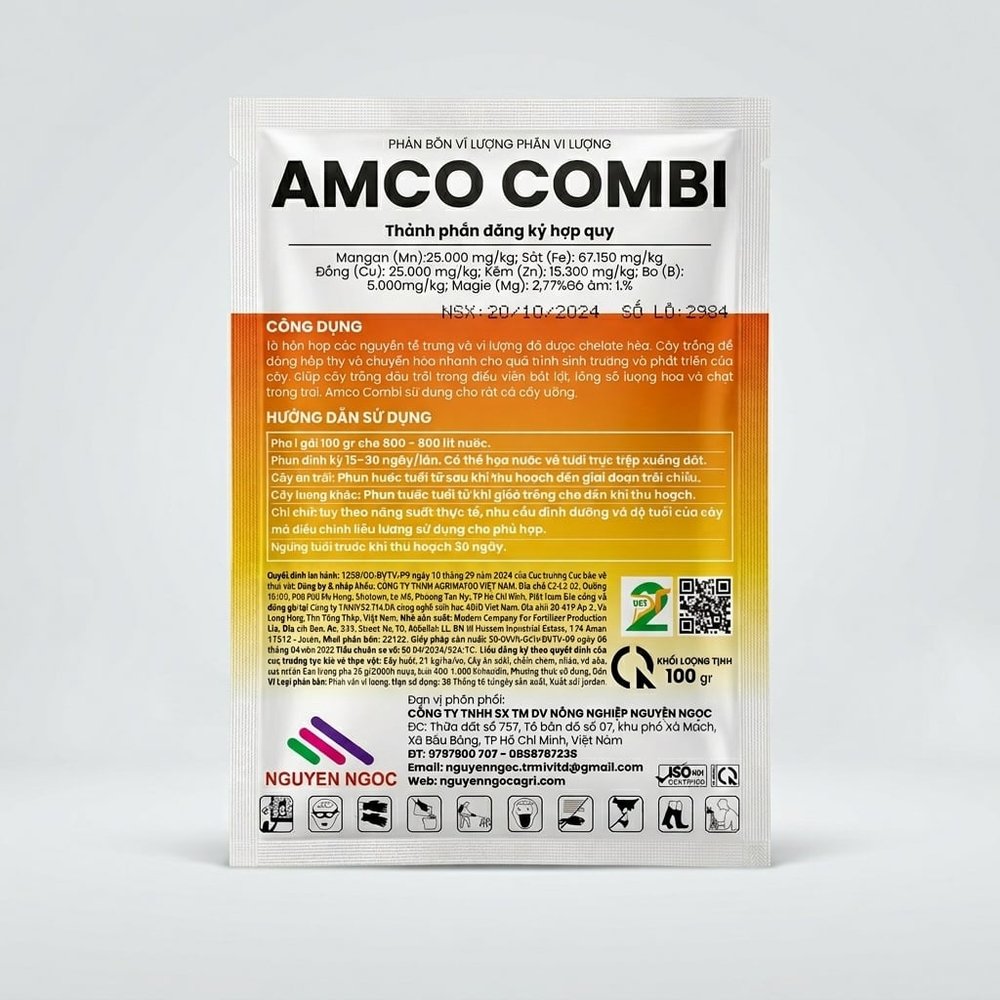 Phân Bón Vi Lượng Amco Combi (Chelate) - Tăng Đậu Trái, Dưỡng Hoa Quả