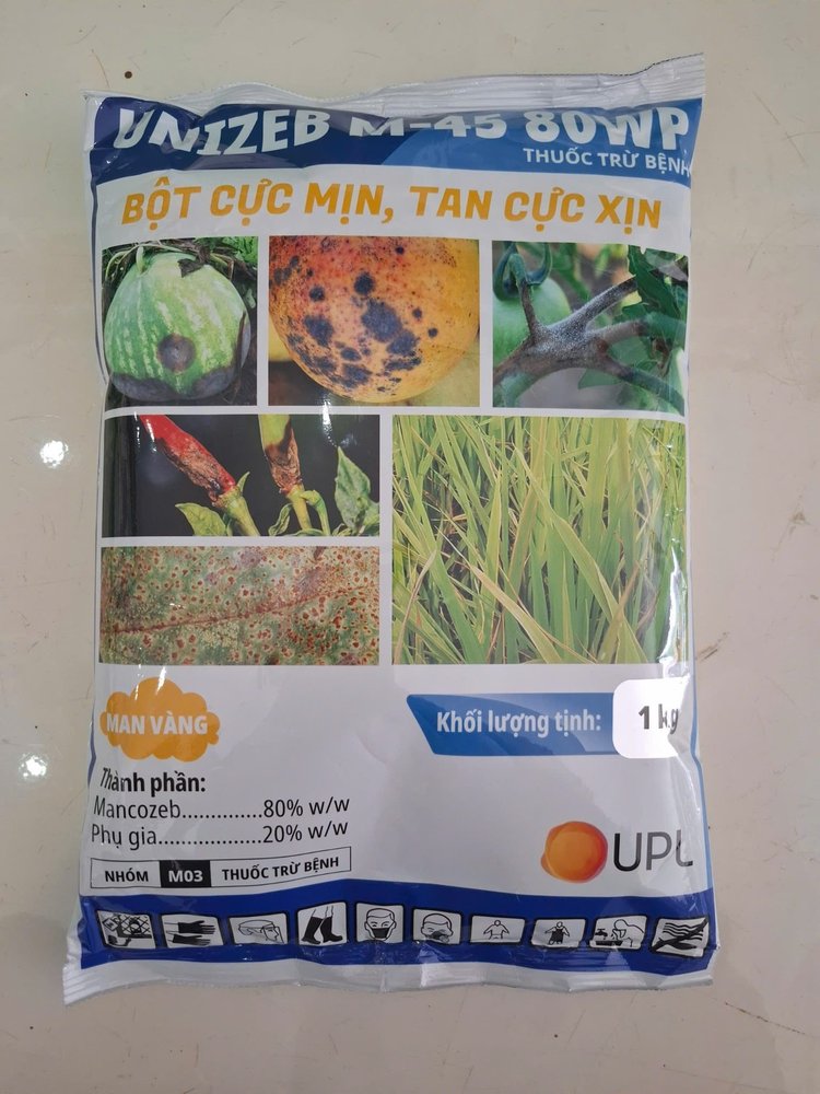 UNIZEB M - 45 80WP Vàng - Thuốc Trừ Nấm Bệnh Phổ Rộng - Mancozeb