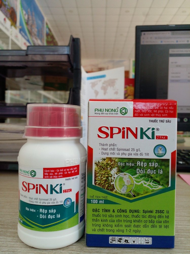 SPINKI 25SC CHAI 100ML – THUỐC TRỪ SÂU CUỐN LÁ, SÂU KEO, RỆP SÁP, DÒI ĐỤC LÁ CTY PHÚ NÔNG