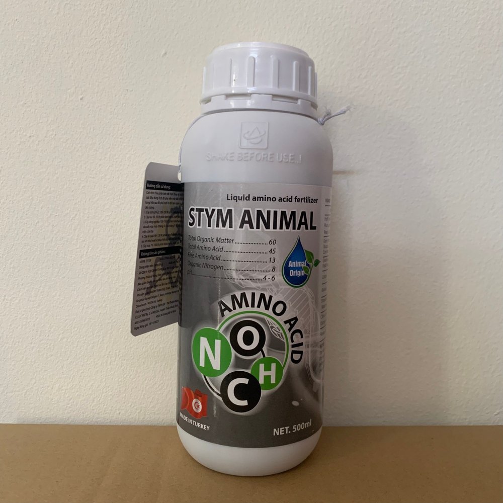 Phân bón hữu cơ STYM ANIMAL – Dạng lỏng giàu Amino & Acid Fulvic, dưỡng rễ, nuôi trái, chống chịu tốt
