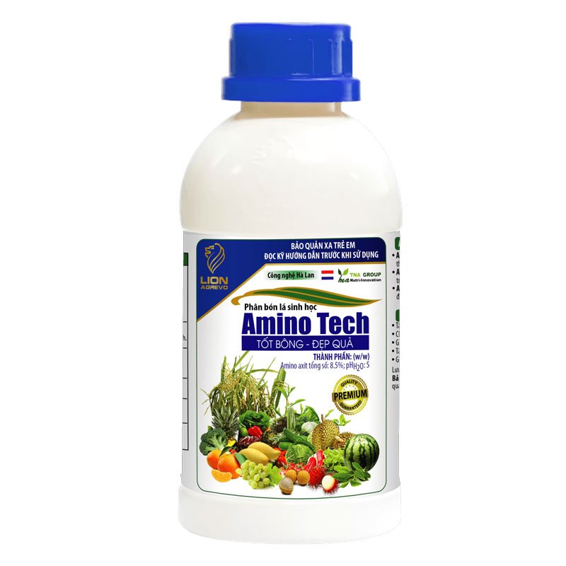 Phân Bón Lá Sinh Học AMINO TECH – Tốt Bông Đẹp Quả, Cải Thiện Năng Suất & Chất Lượng Cây Trồng