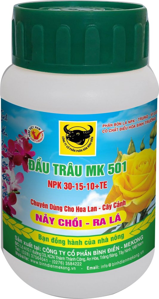 Phân Bón Lá Đầu Trâu MK 501 - Chuyên Dùng Cho Hoa Lan, Cây Cảnh, Nhiều Chồi, Ra Lá Nhánh