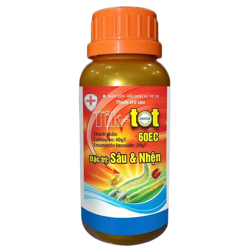 Thuốc trừ sâu TIKTOT 60EC - Đặc trị: Nhện gié và sâu cuốn lá