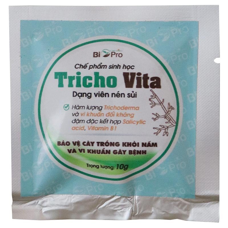 Chế Phẩm Sinh Học Tricho Vita - Dạng Viên Nén Sủi - Bảo vệ cây trồng khỏi nấm và vi khuẩn gây bệnh.
