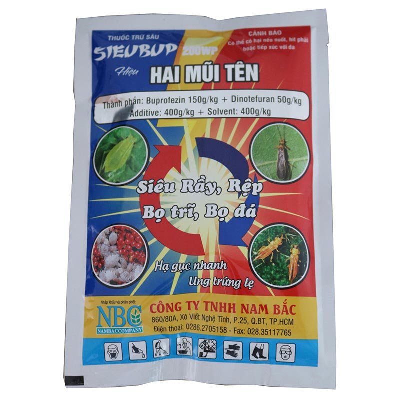 Thuốc Trừ Sâu SIEUBUP 200WP - Hiệu Hai Mũi Tên - Đặc trị Siêu Rầy, Rệp, Bọ Trĩ, Bọ Đá - Gói 100gr