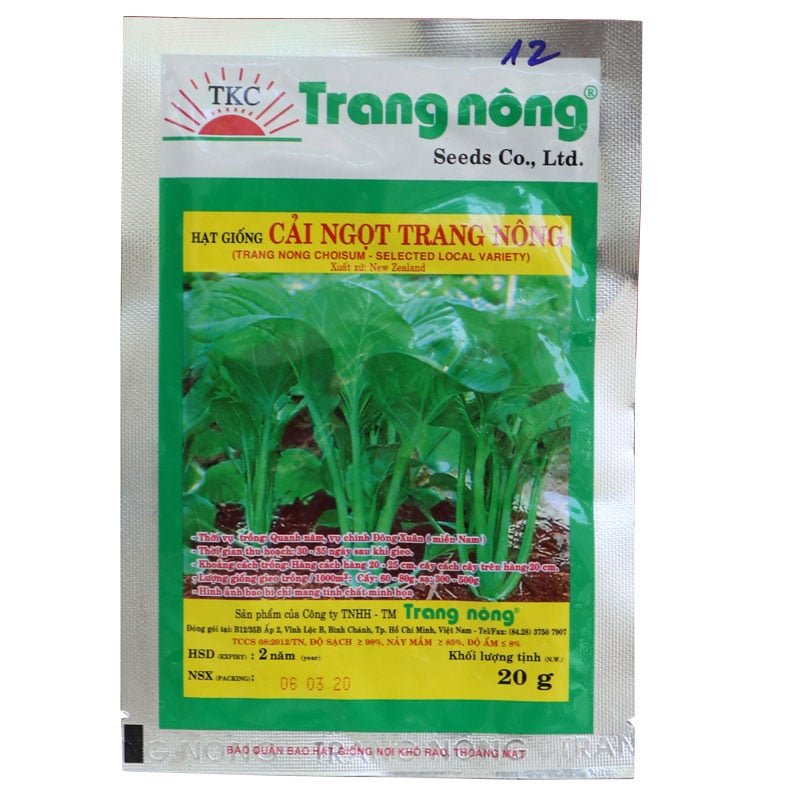 Hạt Giống Cải Ngọt Trang Nông