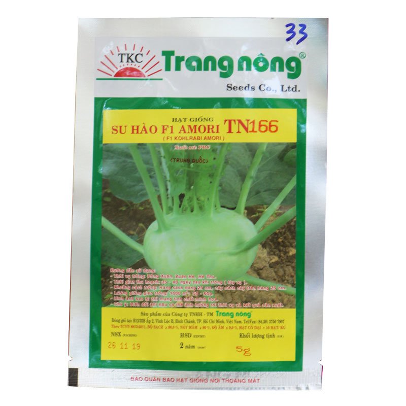 Hạt Giống Su Hào F1 Amori TN166 - F1 KOHLRABI AMORI