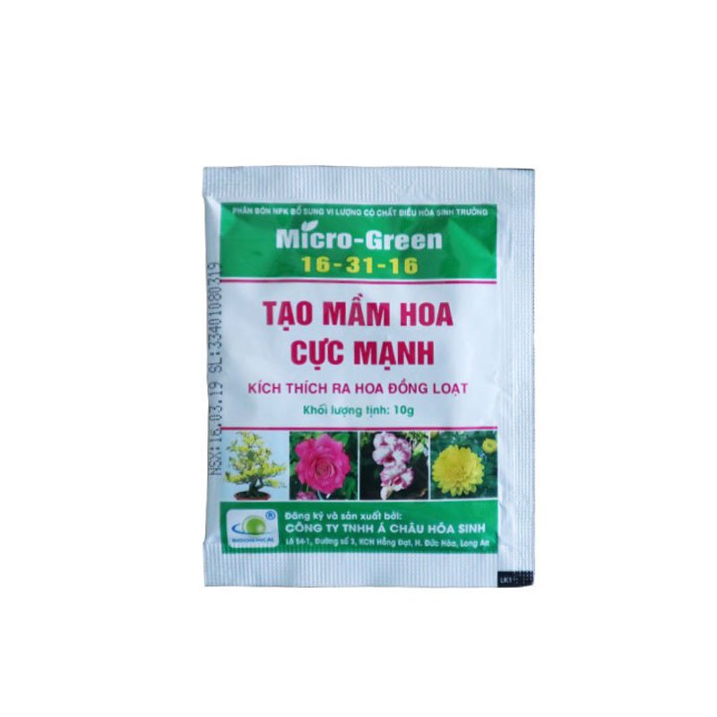 Phân bón NPK bổ sung vi lượng có chất điều hòa sinh trưởng Micro-Green  Tạo mầm hoa cực mạnh - Kích thích ra hoa đồng loạt
