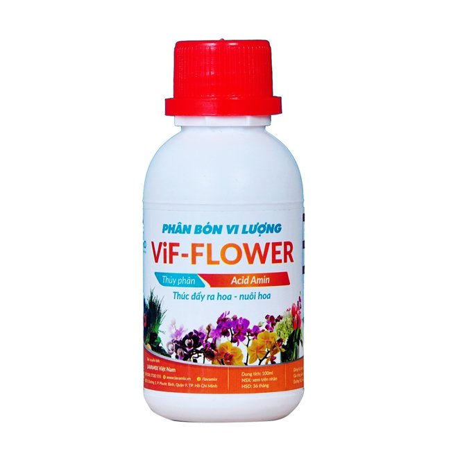 Phân bón vi lượng dạng dung dịch ACID AMIN MINRO (VIF-FLOWER) -  (THÚC ĐẨY RA HOA, NUÔI HOA -  RA TRÁI, NUÔI TRÁI) - 100ML