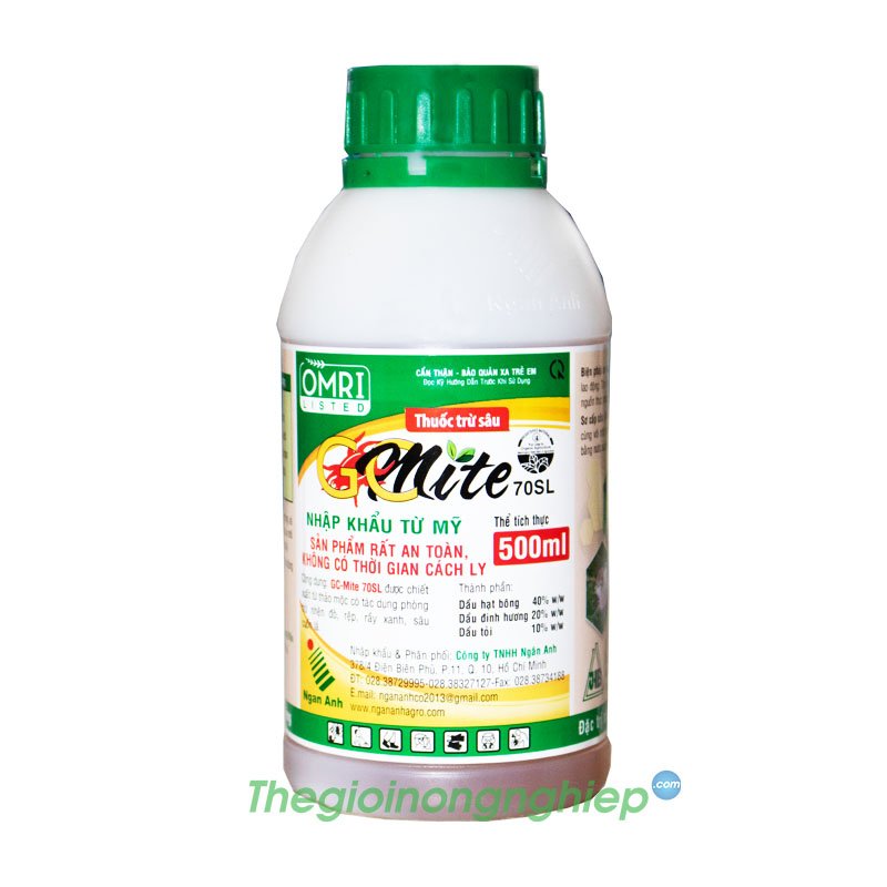 GC Mite 70SL - Thuốc trừ sâu sinh học nhập khẩu từ Mỹ - Rất an toàn, không có thời gian cách ly