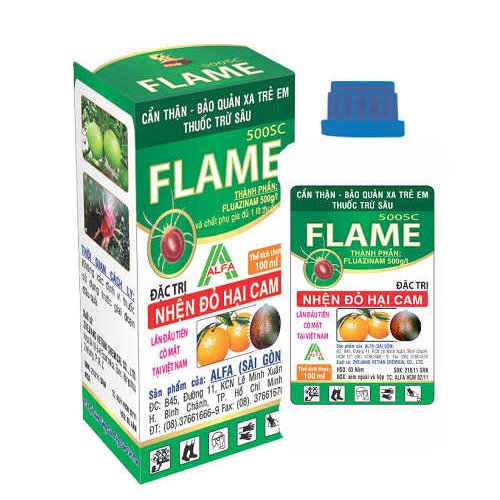 FLAME 500SC - Đặc Tri Nhện Đỏ Hại Cam -Hoạt chất: Fluazinam (min 95%)