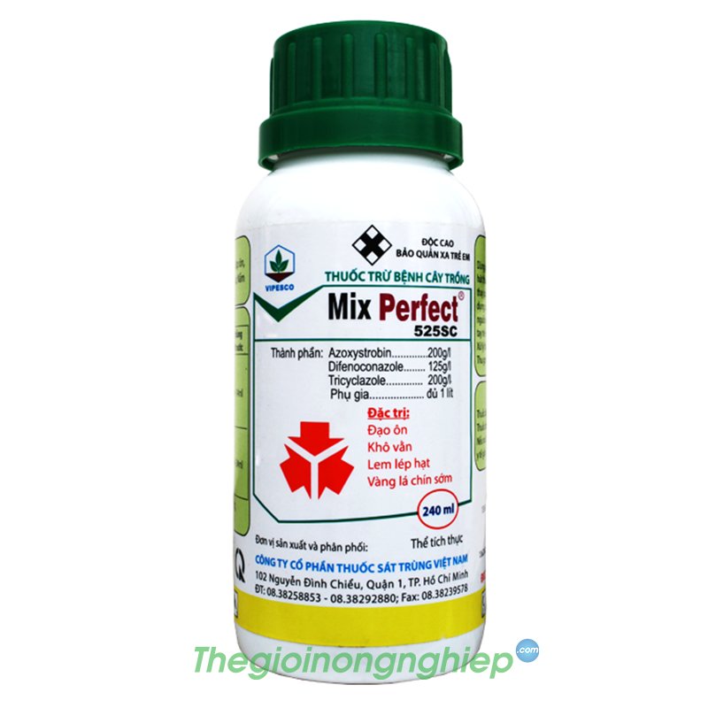 MIX PERFECT 525SC - Thuốc Trừ Bệnh Nội Hấp, Phòng Trừ Nhiều Loại Nấm Bệnh - AZOXYSTROBIN & DIFENOCONAZOLE + TRICYCLAZOLE