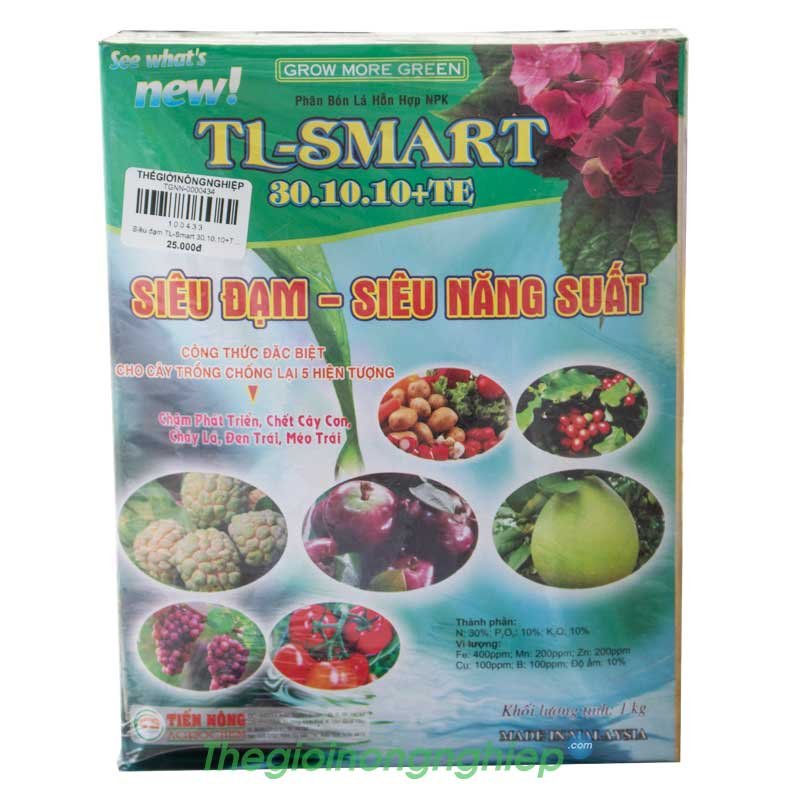 Phân bón lá TL-Smart 30.10.10+TE Siêu Đạm - Siêu Năng Suất