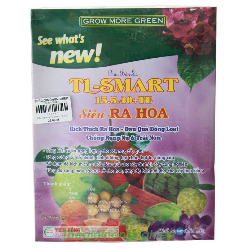 Phân Bón Lá TL-Smart 15.5.40+TE - Siêu ra hoa